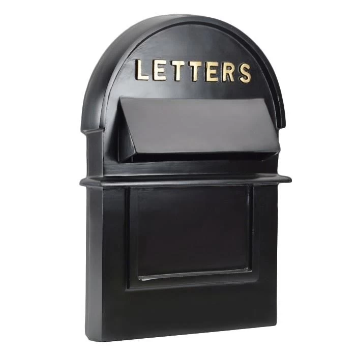 Black & Gold "Grosvenor" Post Box - Front & Back Plates 4 Black & Gold "Grosvenor" Post Box - Front & Back Plates - Image 2