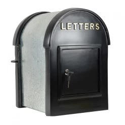 Black & Gold Grosvenor Telescopic Post Box - Complete Set -Garden Supply Discount Store lb050 grosvenor telescopic post box back opening 1