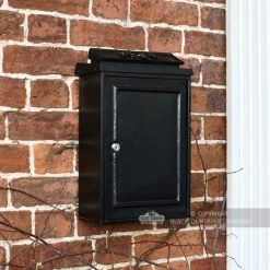 "Charlton Grange" Black Simplistic Wall Mounted Post Box -Garden Supply Discount Store lb1009 black modern wall letter box with lock