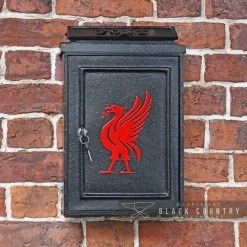 Deluxe Red "Liver Bird" Wall Mounted Post Box -Garden Supply Discount Store lb1009 liverbird blk liver bird post box 5