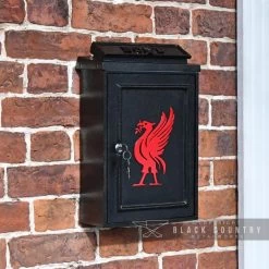 Deluxe Red "Liver Bird" Wall Mounted Post Box -Garden Supply Discount Store lb1009 liverbird blk liver bird post box 6