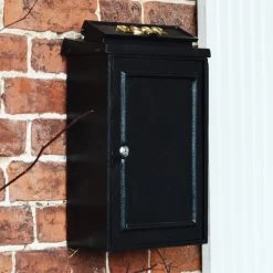 "Charlton Grange" Wall Mounted Post Box With Polished Brass Lettering -Garden Supply Discount Store lb1009 pln simplistic post box
