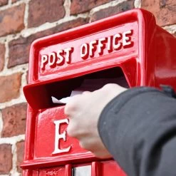 "Original Reproduction" Red Elizabeth Regina Slim Post Box -Garden Supply Discount Store lb1017 r s 4