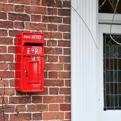 "Original Reproduction" Red Elizabeth Regina Slim Post Box -Garden Supply Discount Store lb1017 r s 6