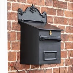 Black Goldhay Secure Post And Parcel Box -Garden Supply Discount Store lb1018 blk black gold hay post parcel box