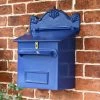 "Azure Sky" Goldhay Secure Post And Parcel Box -Garden Supply Discount Store lb1018 blue