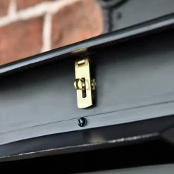 “Espresso” Black Goldhay Secure Post And Parcel Box -Garden Supply Discount Store lb1018 dlx blk 6 1