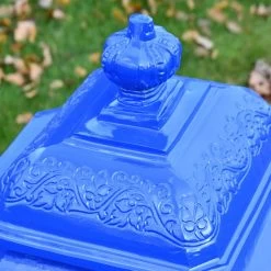 “Coastal Surf” Blue Camden Deluxe Post Box Free Standing Post Box -Garden Supply Discount Store lb1020 db dlx 10