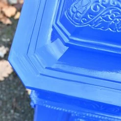 “Coastal Surf” Blue Camden Deluxe Post Box Free Standing Post Box -Garden Supply Discount Store lb1020 db dlx 11