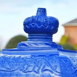 “Coastal Surf” Blue Camden Deluxe Post Box Free Standing Post Box -Garden Supply Discount Store lb1020 db dlx 15