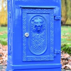 “Coastal Surf” Blue Camden Deluxe Post Box Free Standing Post Box -Garden Supply Discount Store lb1020 db dlx 4