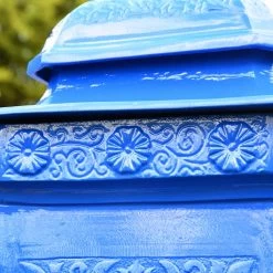 “Coastal Surf” Blue Camden Deluxe Post Box Free Standing Post Box -Garden Supply Discount Store lb1020 db dlx 6