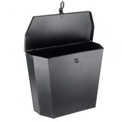 "Billingsgate" Large Secure Parcel Box - Black -Garden Supply Discount Store lb1023 post parcel box lid open 1