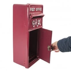 "Cherry Pie" Slim King George Post Box -Garden Supply Discount Store lb1027 cherry red 3