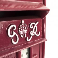 "Cherry Pie" Slim King George Post Box -Garden Supply Discount Store lb1027 cherry red 4