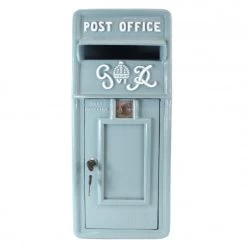 "Light Cove" Slim King George Post Box -Garden Supply Discount Store lb1027 sky blue