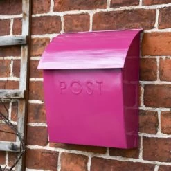 “Persian Summer” Bright Pink Contemporary Post Box With Lock 12 “Persian Summer” Bright Pink Contemporary Post Box With Lock -Garden Supply Discount Store lb1153.lock 1