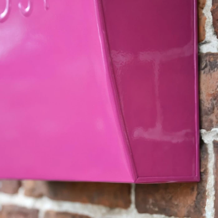 “Persian Summer” Bright Pink Contemporary Post Box With Lock 9 “Persian Summer” Bright Pink Contemporary Post Box With Lock - Image 7