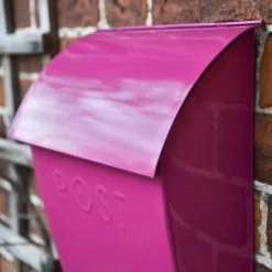 “Persian Summer” Bright Pink Contemporary Post Box With Lock 13 “Persian Summer” Bright Pink Contemporary Post Box With Lock -Garden Supply Discount Store lb1153.lock 5