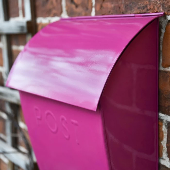 “Persian Summer” Bright Pink Contemporary Post Box With Lock 7 “Persian Summer” Bright Pink Contemporary Post Box With Lock - Image 5