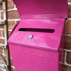 “Persian Summer” Bright Pink Contemporary Post Box With Lock 10 “Persian Summer” Bright Pink Contemporary Post Box With Lock -Garden Supply Discount Store lb1153.lock 7