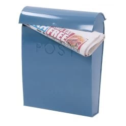 “April Showers” Slate Blue Contemporary Post Box 17 “April Showers” Slate Blue Contemporary Post Box -Garden Supply Discount Store lb1153 gry 2
