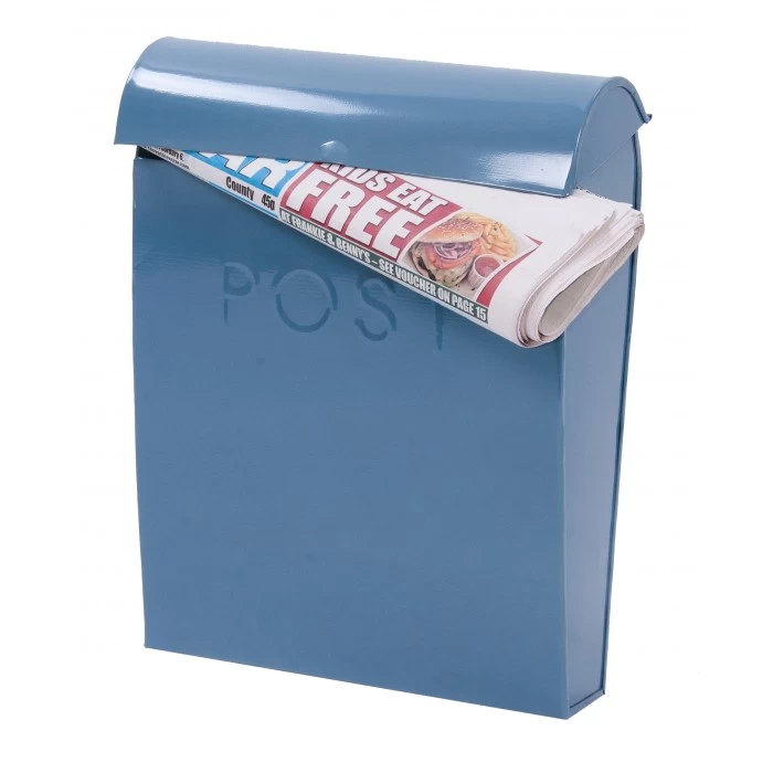 “April Showers” Slate Blue Contemporary Post Box 6 “April Showers” Slate Blue Contemporary Post Box - Image 4