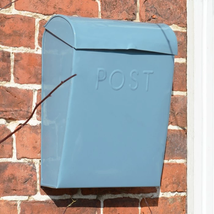 “April Showers” Slate Blue Contemporary Post Box 13 “April Showers” Slate Blue Contemporary Post Box - Image 11