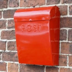 “Mediterranean Sunset” Red Contemporary Post Box