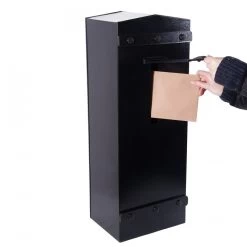 “Royal Bellman” High Security, Letter Box For Security Gates And Fencing -Garden Supply Discount Store lb1160 black royal bellman letter flap front