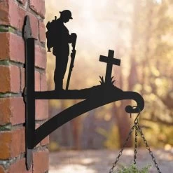 "Lest We Forget" Soldier Hanging Basket Bracket 12 "Lest We Forget" Soldier Hanging Basket Bracket -Garden Supply Discount Store lest we forget soldier hanging basket bracket 3