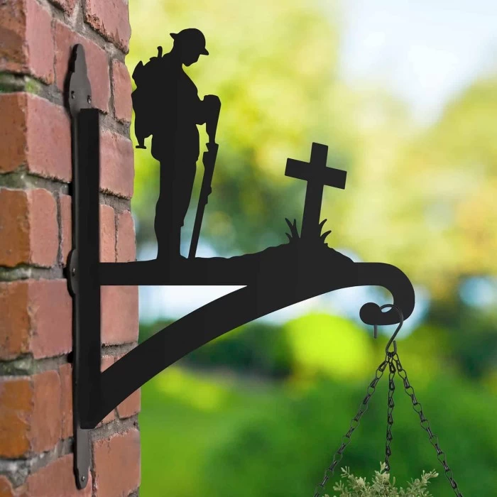 "Lest We Forget" Soldier Hanging Basket Bracket 8 "Lest We Forget" Soldier Hanging Basket Bracket - Image 6