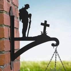 "Lest We Forget" Soldier Hanging Basket Bracket 10 "Lest We Forget" Soldier Hanging Basket Bracket -Garden Supply Discount Store lest we forget soldier hanging basket bracket 6