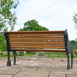 “Gambhira” Giraffe Garden Bench - Black -Garden Supply Discount Store lfd020 brn 6