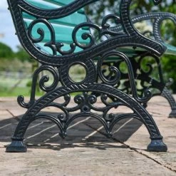 Green Victorian Park Bench -Garden Supply Discount Store lfd022 grn 10