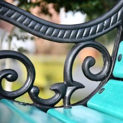 Green Victorian Park Bench -Garden Supply Discount Store lfd022 grn 11