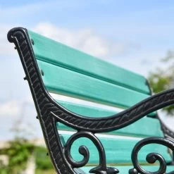 Green Victorian Park Bench -Garden Supply Discount Store lfd022 grn 5