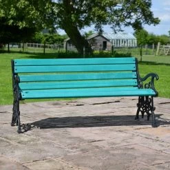 Green Victorian Park Bench -Garden Supply Discount Store lfd022 grn 9