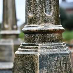 Black & Gold Brushed Aluminium Bollard -Garden Supply Discount Store lfd039 6