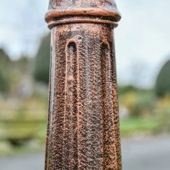 Antique Bronze Bollard With Sign -Garden Supply Discount Store lfd040 brz 5