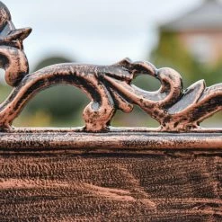 Antique Bronze Bollard With Sign -Garden Supply Discount Store lfd040 brz 9