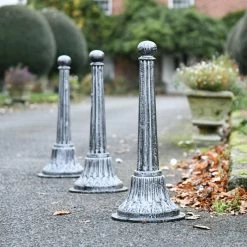 Antique Silver Driveway Bollard -Garden Supply Discount Store lfd042 ants 1
