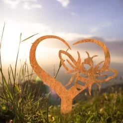 "Loving Nature" Bee Grave Marker Ground Spike In Rustic Finish 11 "Loving Nature" Bee Grave Marker Ground Spike In Rustic Finish -Garden Supply Discount Store loving nature bee grave marker ground spike in rustic finish 6