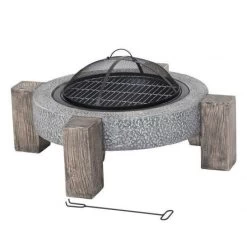 Low Stone Effect Fire Pit