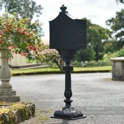 “Malabar Peppercorn” Black Suffolk Post Box 20 “Malabar Peppercorn” Black Suffolk Post Box -Garden Supply Discount Store malabar peppercorn black suffolk post box rear