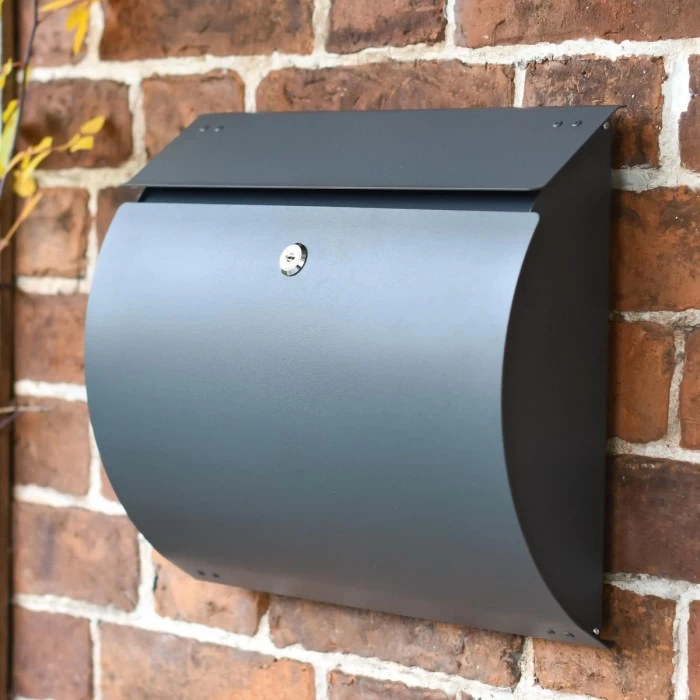 Contemporary "Urban Obsession" Matte Grey Wall Mounted Post Box 3 Contemporary "Urban Obsession" Matte Grey Wall Mounted Post Box
