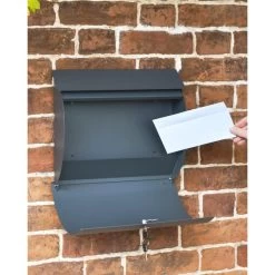 Contemporary "Urban Obsession" Matte Grey Wall Mounted Post Box 10 Contemporary "Urban Obsession" Matte Grey Wall Mounted Post Box -Garden Supply Discount Store matte urban obsession grey wall mounted post box 3