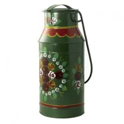 Medium Green Narrowboat Milk Churn - 40cm