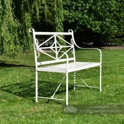 "The Cradley" Two Seater Deluxe Iron Bench 9 "The Cradley" Two Seater Deluxe Iron Bench -Garden Supply Discount Store metal 2 seater bench in garden