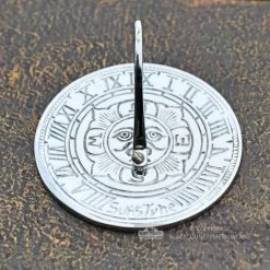 Bright Chrome 'Suns Tyne' Mini Sundial - 95mm 12 Bright Chrome 'Suns Tyne' Mini Sundial - 95mm -Garden Supply Discount Store mini sundial finished in bright chrome